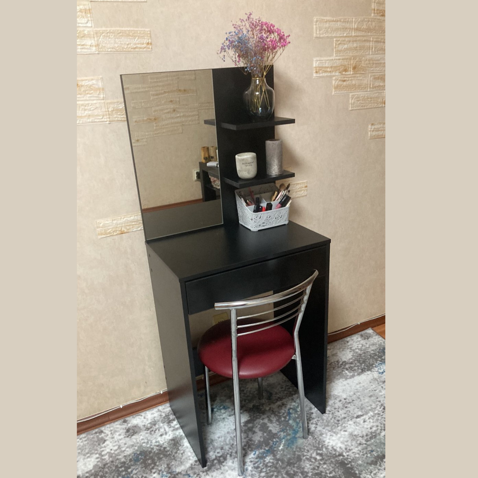 Столик туалетний Чорний - Зображення 3