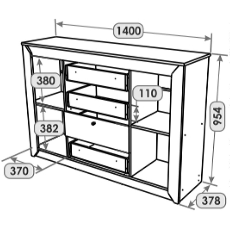 Комплект для спальні Н-3, Дуб Крафт Золотий, Білий - Зображення 19
