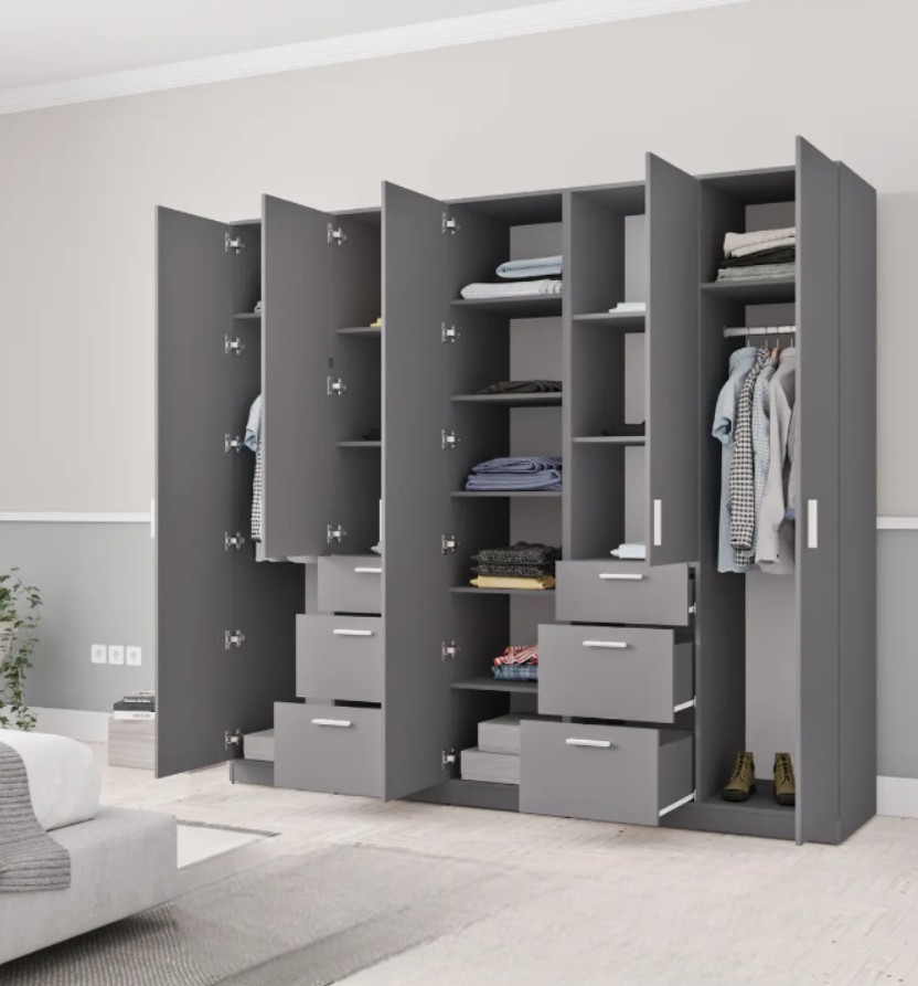 Шафа 2284 мм з шухлядами та полицями - Зображення 4