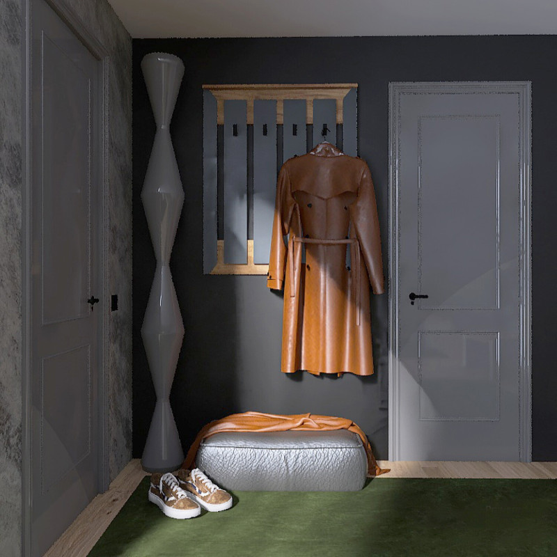 Вішалка Н-900, Дуб Крафт Золотий, Графіт - Зображення 2