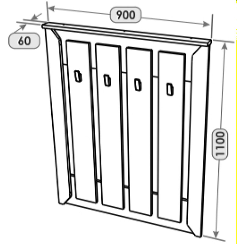 Вішалка Н-900, Дуб Крафт Золотий, Графіт - Зображення 4