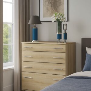 Комод К-2 з 4 шухлядами 80 × 45 × 85 см, дуб сонома