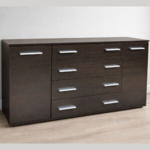 Комод К-4 з 4 шухлядами та двома тумбами 130×38×73 см, венге