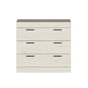 Комод С-1 з 3 шухлядами 80×38×74 см, дуб крафт білий