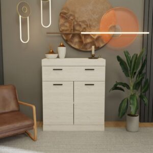Комод С-4 одна шухляда та 2 тумби 80 × 38 × 93 см, дуб карфт білий