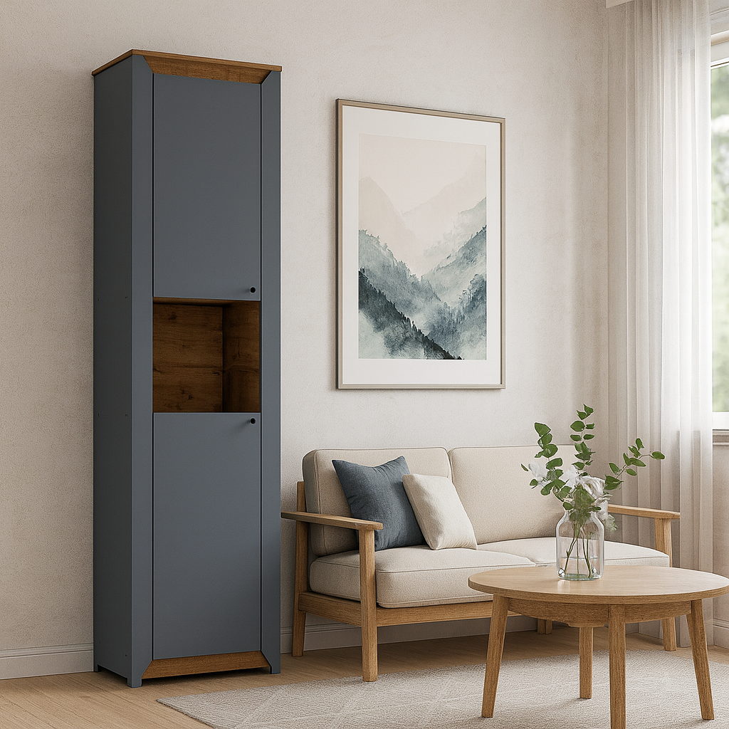 Пенал відкритий Н-600, Дуб Крафт Золотий, Графіт