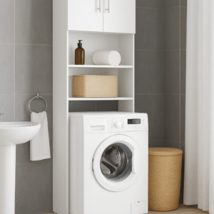 Пенал-шафа над пральною машиною підлогова №03-65 біла