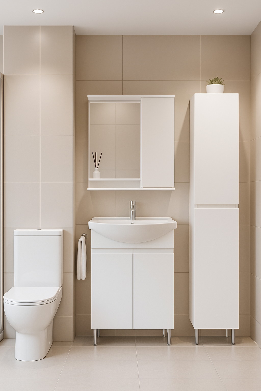 Тумба підлогова №22-70 з 2-ма дверцятами з умивальником Kolo Runa біла