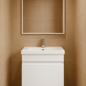 Тумба підвісна №26-50 з шухлядою з умивальником Cers біла