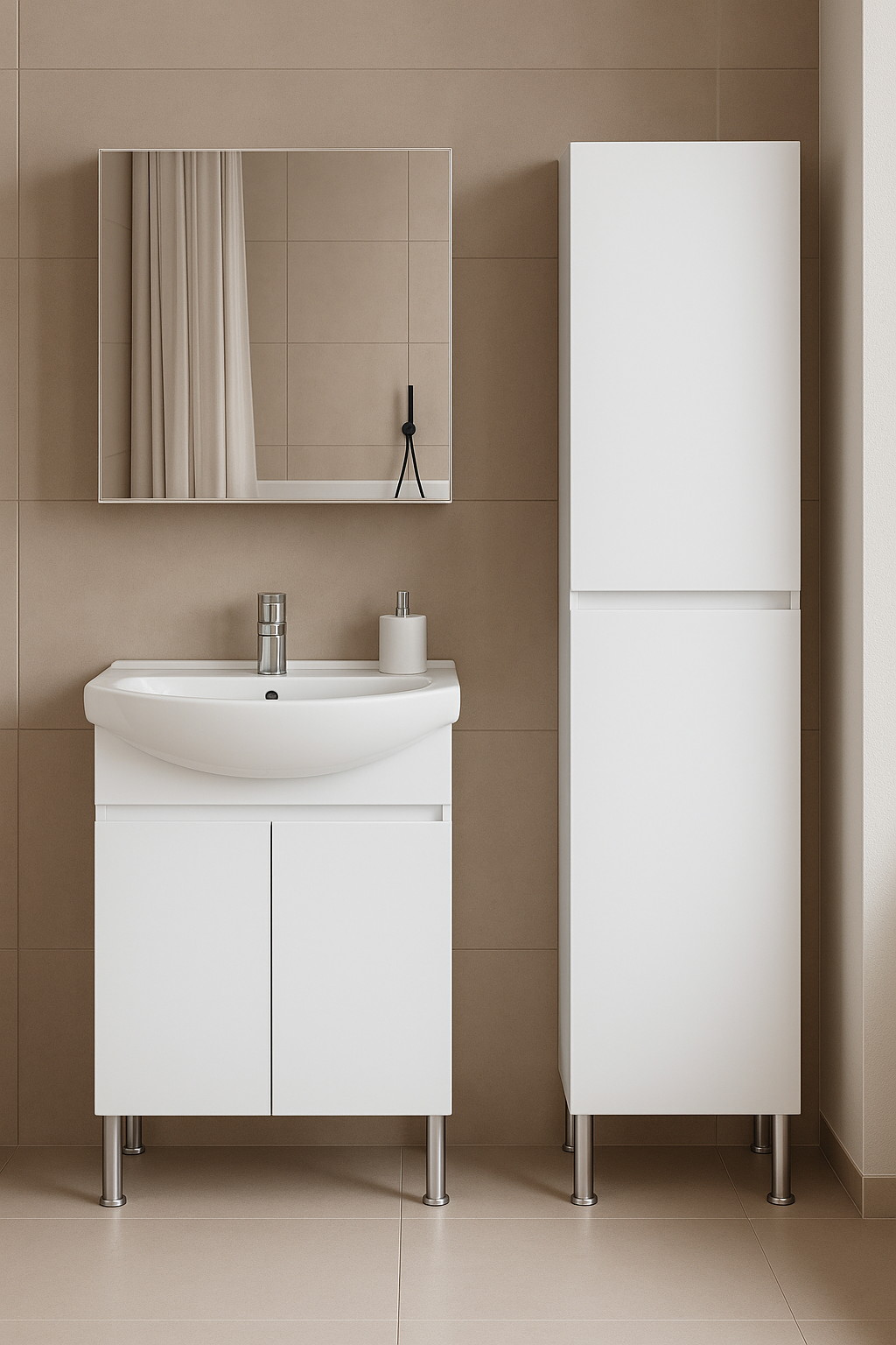 Дзеркальна шафа підвісна №14-70 правостороння/лівостороння