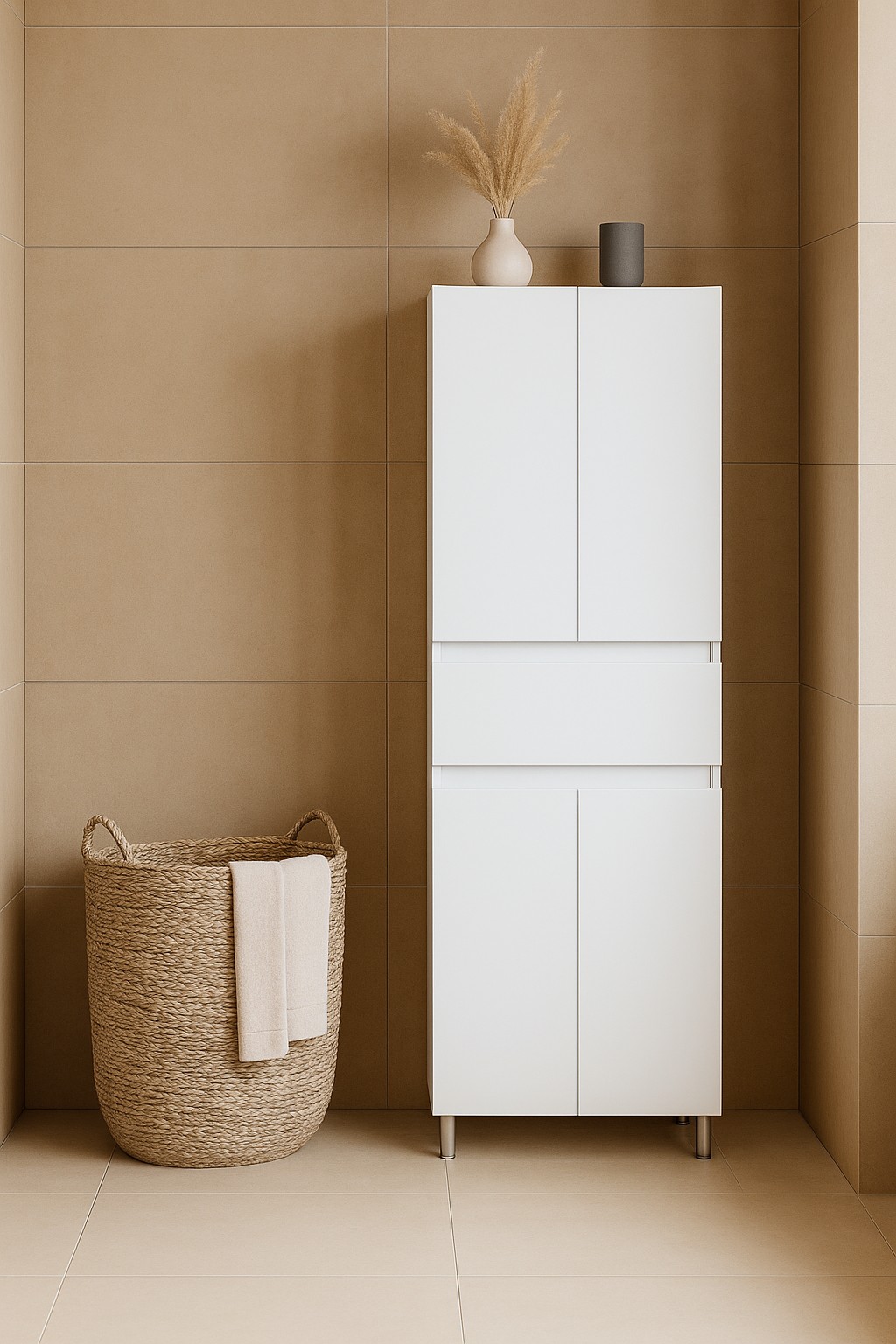 Пенал підлоговий №05-50 з шухлядою білий