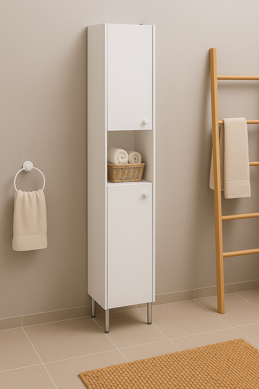 Дзеркало з шкафчиком №06-50 правостороннє/лівостороннє біле