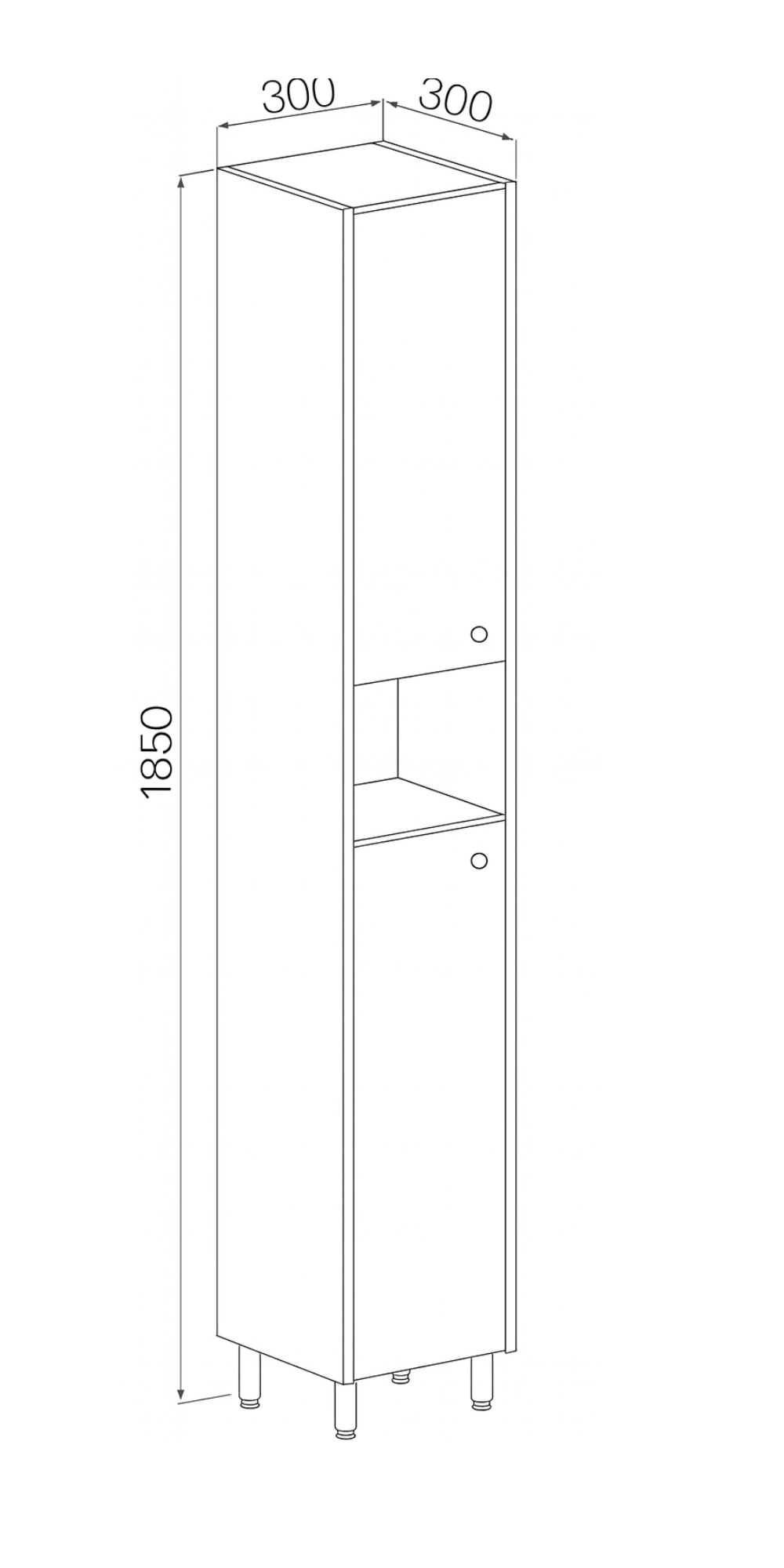 Дзеркало з шкафчиком №06-50 правостороннє/лівостороннє біле - Зображення 2