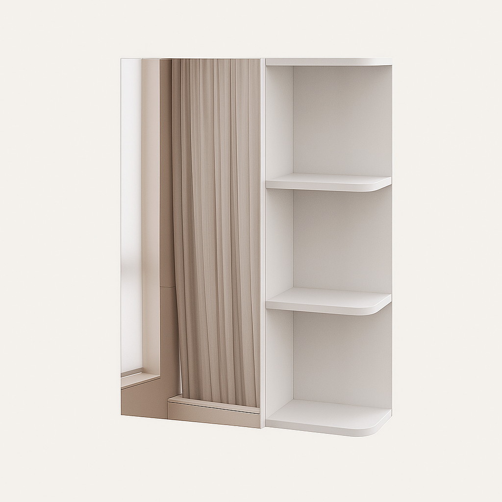 Дзеркало з шкафчиком №06-50 правостороннє/лівостороннє біле - Зображення 3