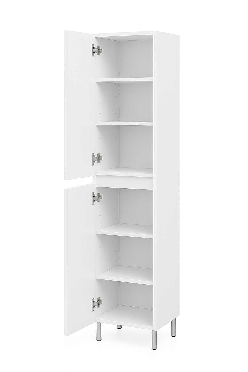 Пенал підлоговий №04-30 з 2-ма дверцятами правосторонній/лівосторонній білий - Зображення 2