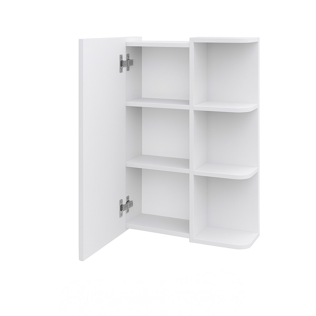 Дзеркало з шкафчиком №06-50 правостороннє/лівостороннє біле - Зображення 4