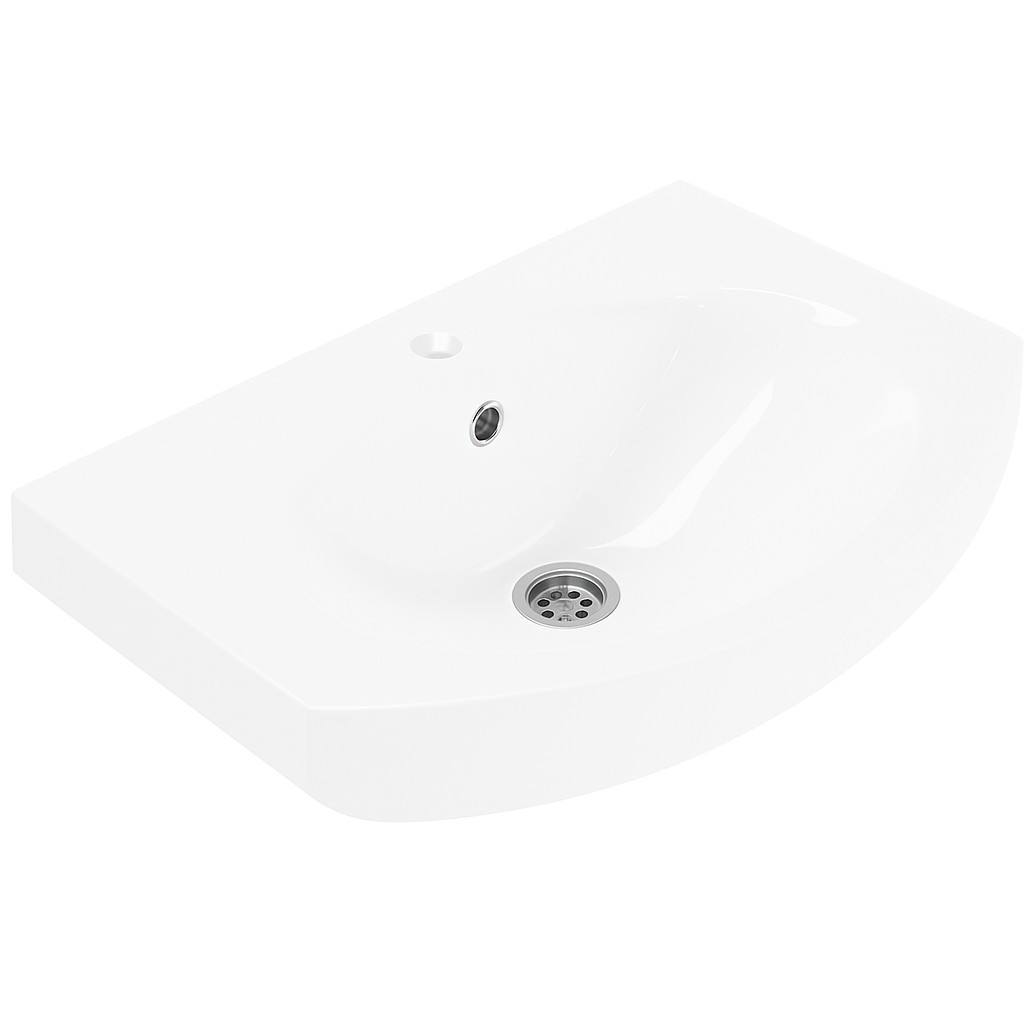 Тумба підлогова №22-70 з 2-ма дверцятами з умивальником Kolo Runa біла - Зображення 4