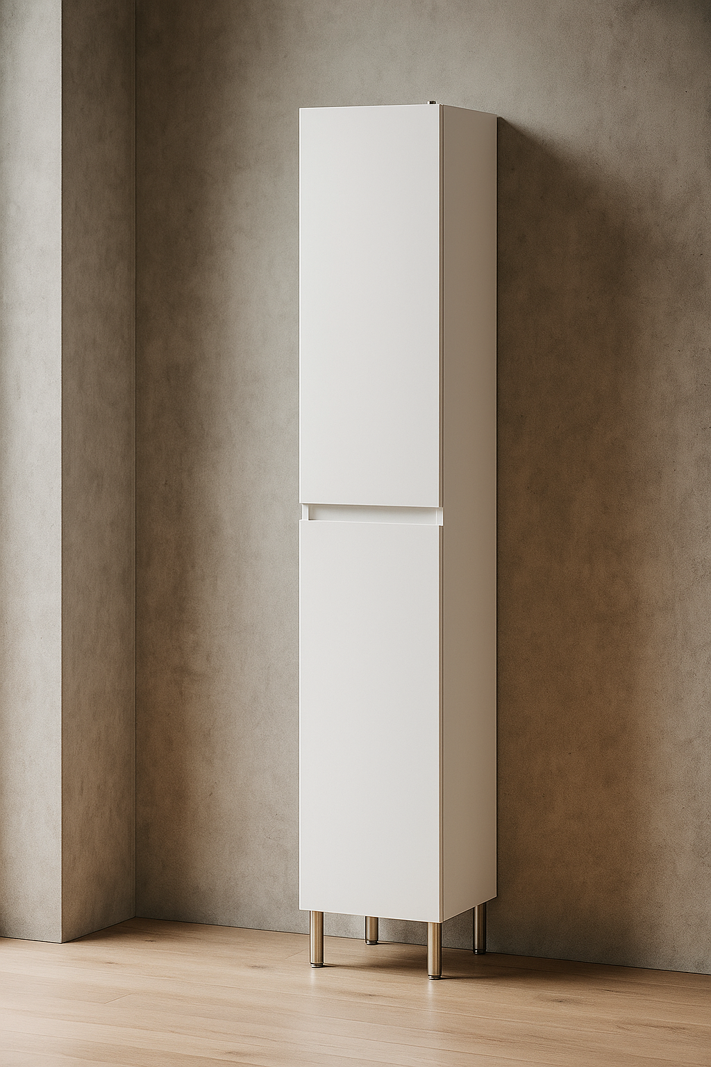 Пенал підлоговий №04-30 з 2-ма дверцятами правосторонній/лівосторонній білий - Зображення 3