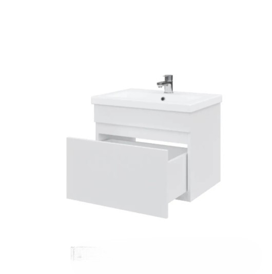 Тумба підвісна №27-60 з шухлядою з умивальником Cers біла - Зображення 6