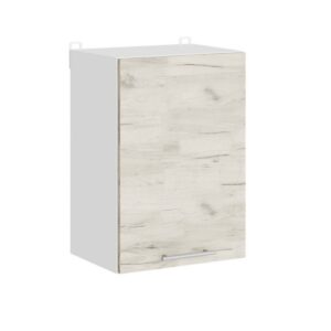 Кухонна навісна верхня шафа 40×30×58 см, білий / дуб крафт білий