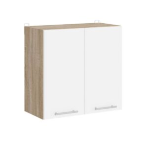 Кухонна навісна верхня шафа 60×30×58 см, дуб сонома / білий