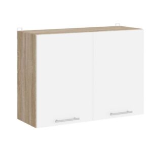 Кухонна навісна верхня шафа 80×30×58 см, дуб сонома / білий