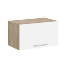 Кухонна навісна верхня шафа під витяжку 50×30×28 см, дуб сонома / білий