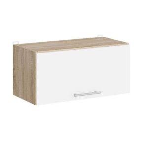 Кухонна навісна верхня шафа під витяжку 60×30×28 см, дуб сонома / білий