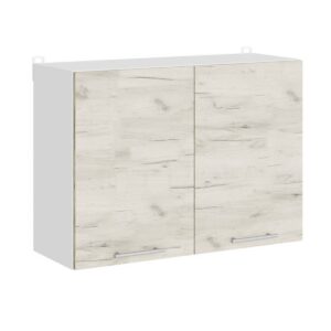 Кухонна навісна верхня шафа-сушарка для посуду 80×30×58 см, білий / дуб крафт білий