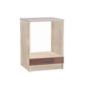 Кухонна нижня тумба для вбудованої духовки 60×46×82 см зі стільницею, дуб сонома / трюфель