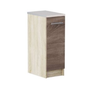Кухонна нижня тумба з полицею 30×46×82 см зі стільницею, дуб сонома / трюфель