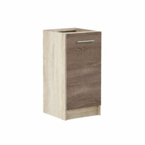 Кухонна нижня тумба з полицею 40×46×82 см без стільниці, дуб сонома / трюфель