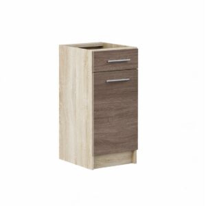 Кухонна нижня тумба з висувною шухлядою 30×46×82 см без стільниці, дуб сонома / трюфель