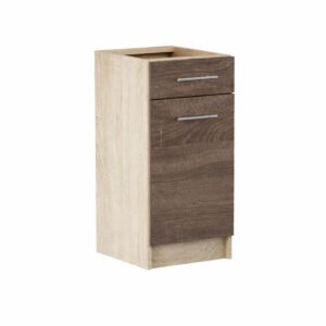 Кухонна нижня тумба з висувною шухлядою 40×46×82 см без стільниці, дуб сонома / трюфель